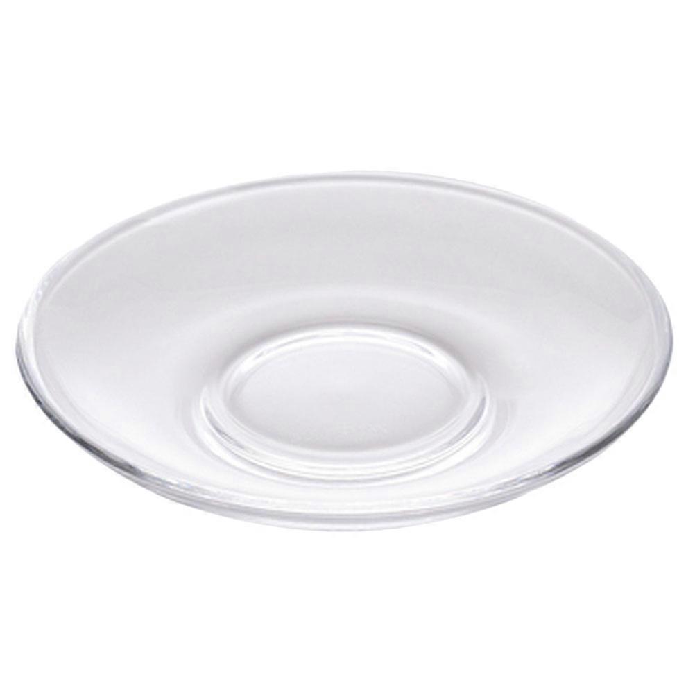 Glass Saucer Round Clear Glass Plates for Teacup Use 5Pcs
