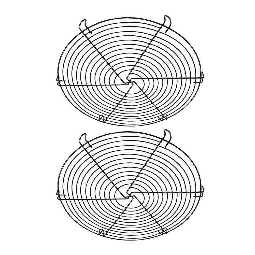 Black Round Cooling Rack Bread Cooling Rack for Baking 8Pcs Sturdy