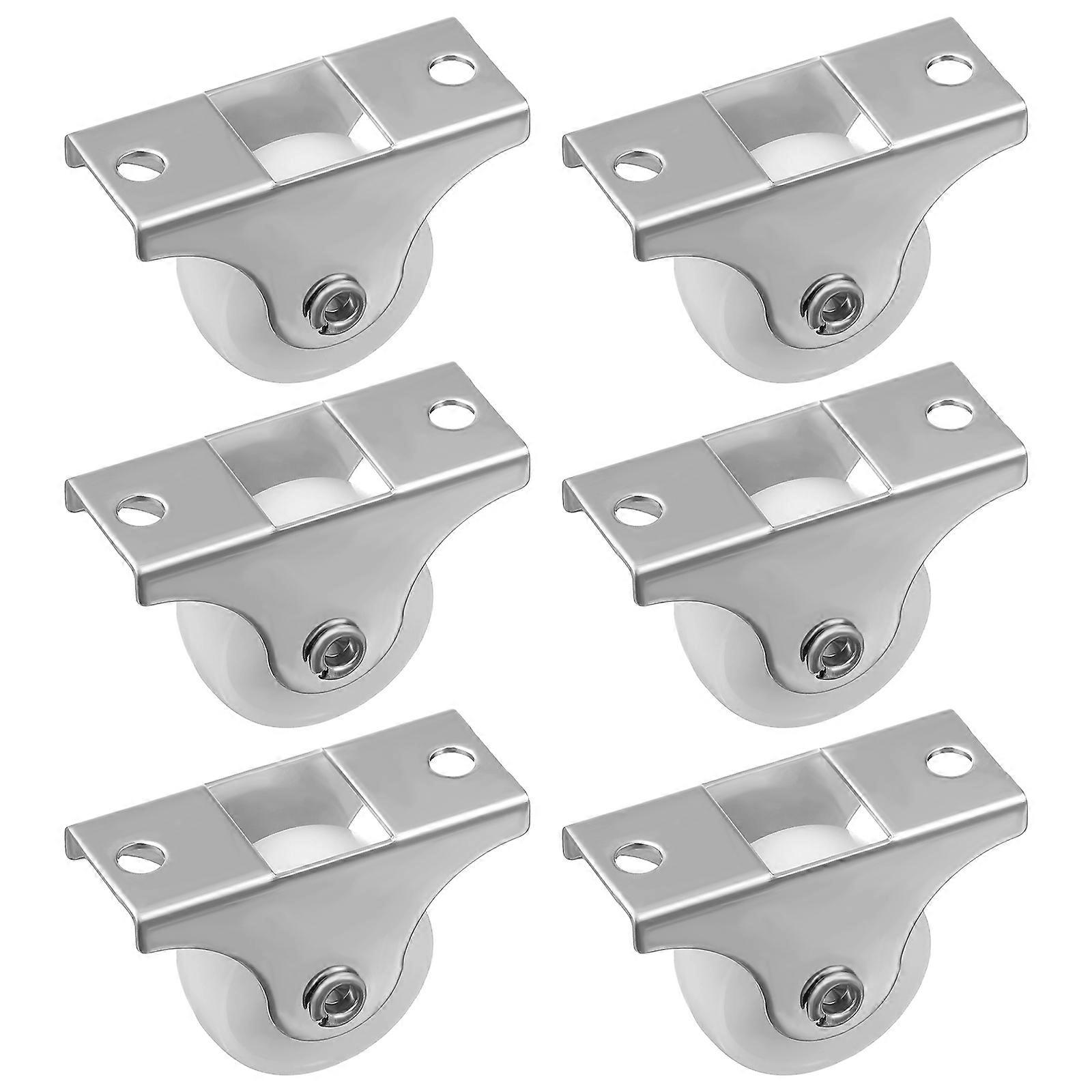 Furniture Caster Pulley for Drawer Rolling 48Pcs Silver Set