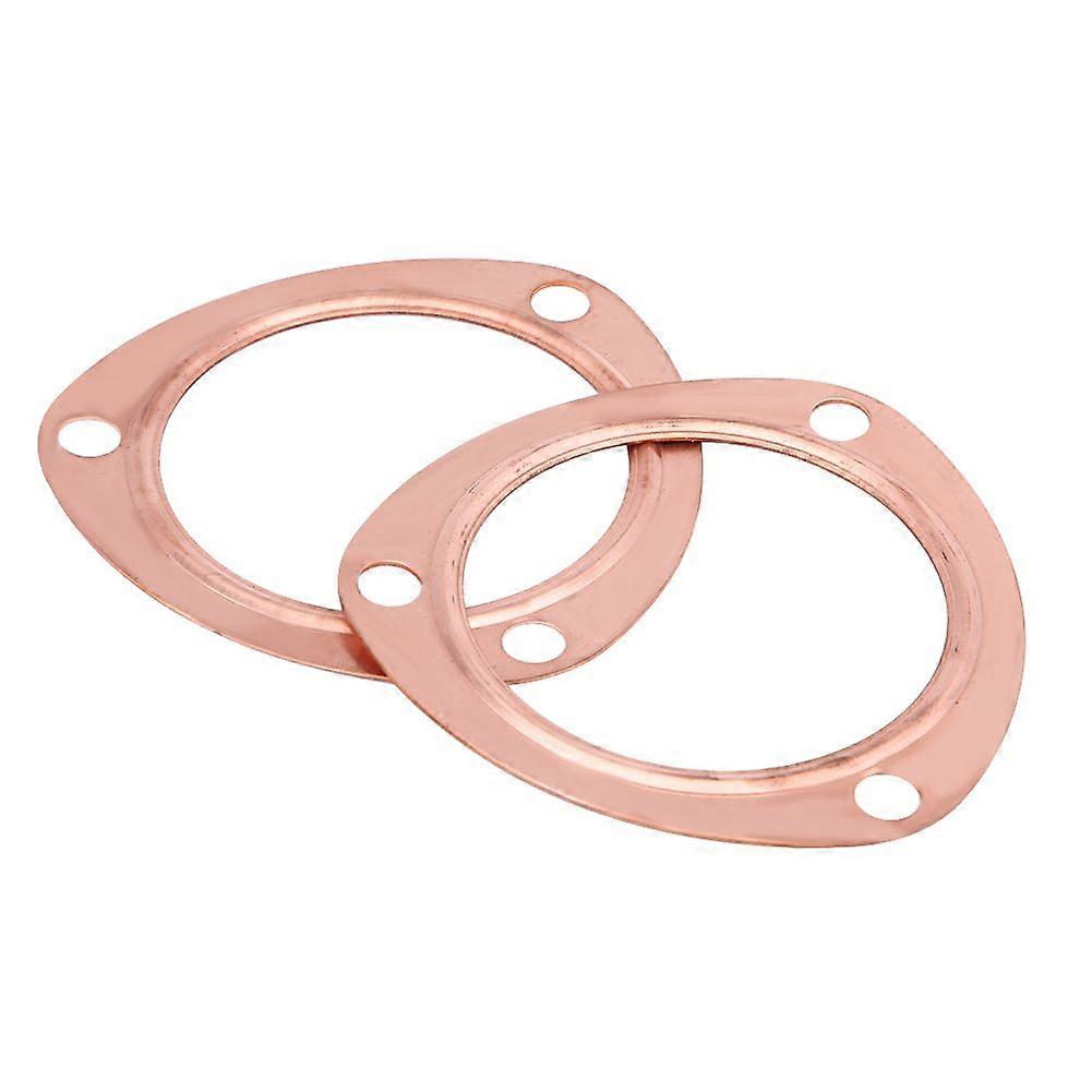 2pcs 3inch Copper Header Exhaust Collector Gaskets Reusable for SBC BBC 302 350 454 383