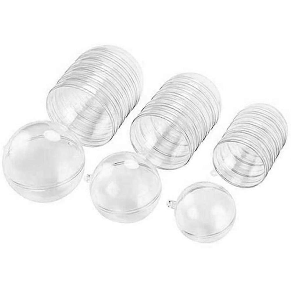 30Pcs Plastic Christmas Hollow Ball Transparent Candy Packaging Box