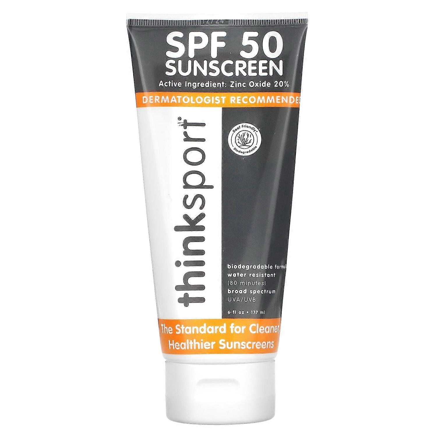 Think, Thinksport, Sunscreen, SPF 50+, 6 fl oz (177 ml)