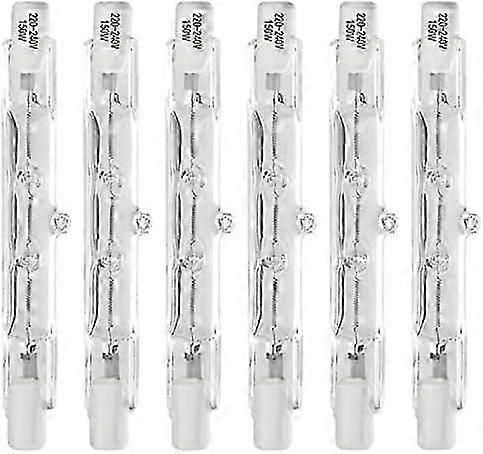 6er Pack 78mm 150W Halogenlampe, Sicherheitslampen, Lineare Halogenlampen 78mm R7S Basis J Typ Doppelseitige Flutlichtlampe 220-240