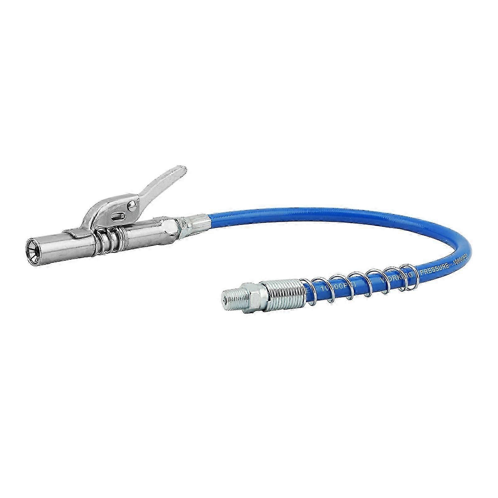 For 2pcs/set 12000 PSI Tips Fitting Grease Coupler - Heavy Duty Spring Flex Hose 6 Jaw
