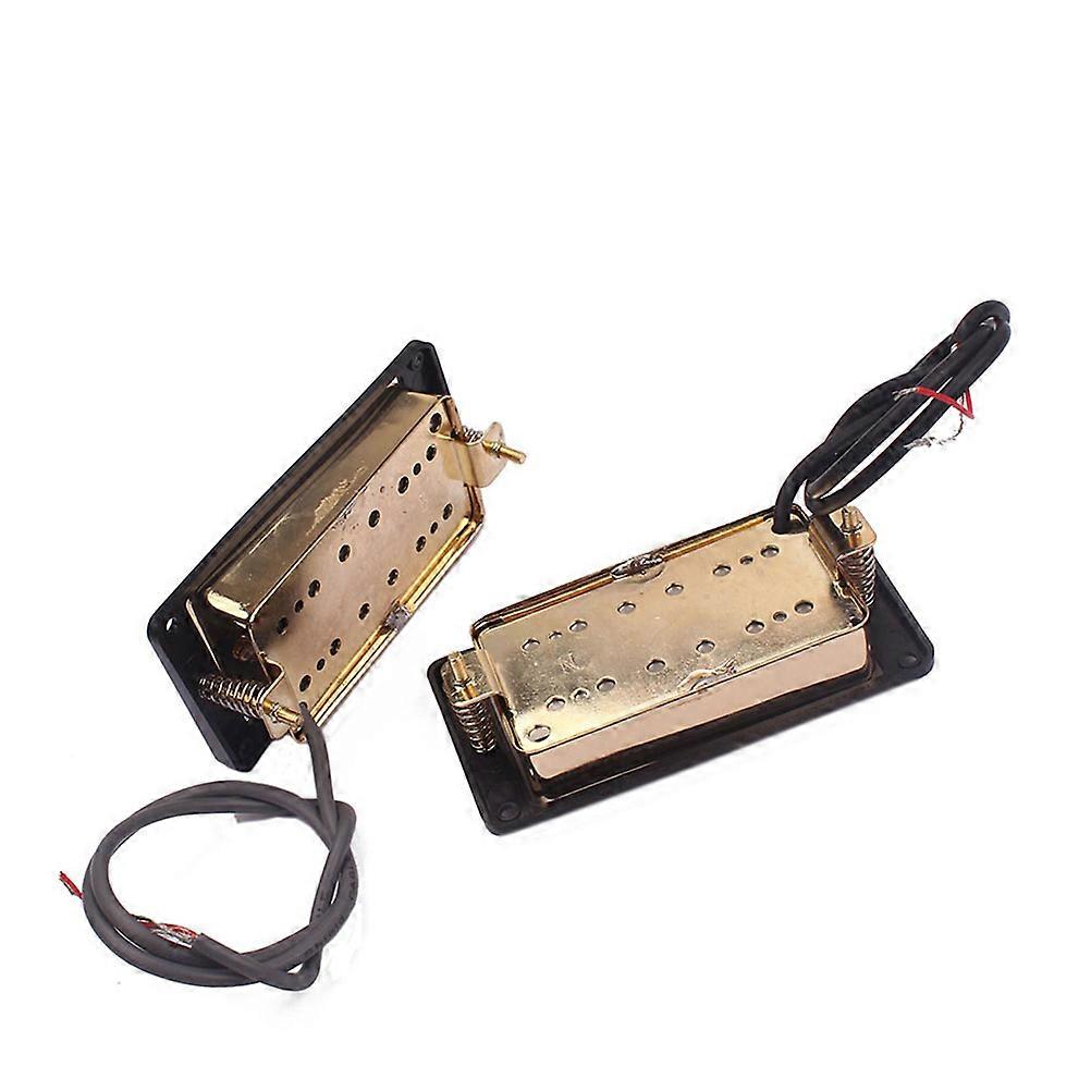 Guitar Pickup Humbucker Kits for Guitar Use with Frame Cover Golden