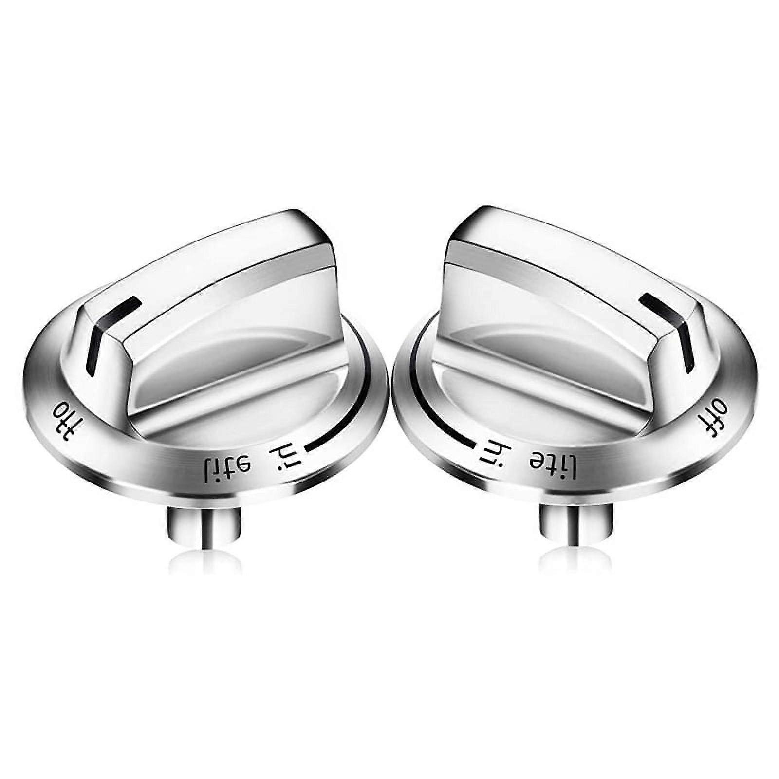 2 Pack Upgrade 5304525746 Burner Knob for ,Gas Range Knobs,Gas Stove Parts, Replace Control Knob 5304504839