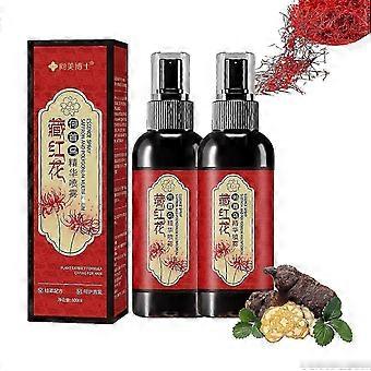 Saffraan Essence Spray, Kruidenextracten Haarserum, Saffraan en Polygonum Multiflorum Essence Spray, Anti-verlies Versterkt Haarwortels, Niet-pluizig, Voorkomt
