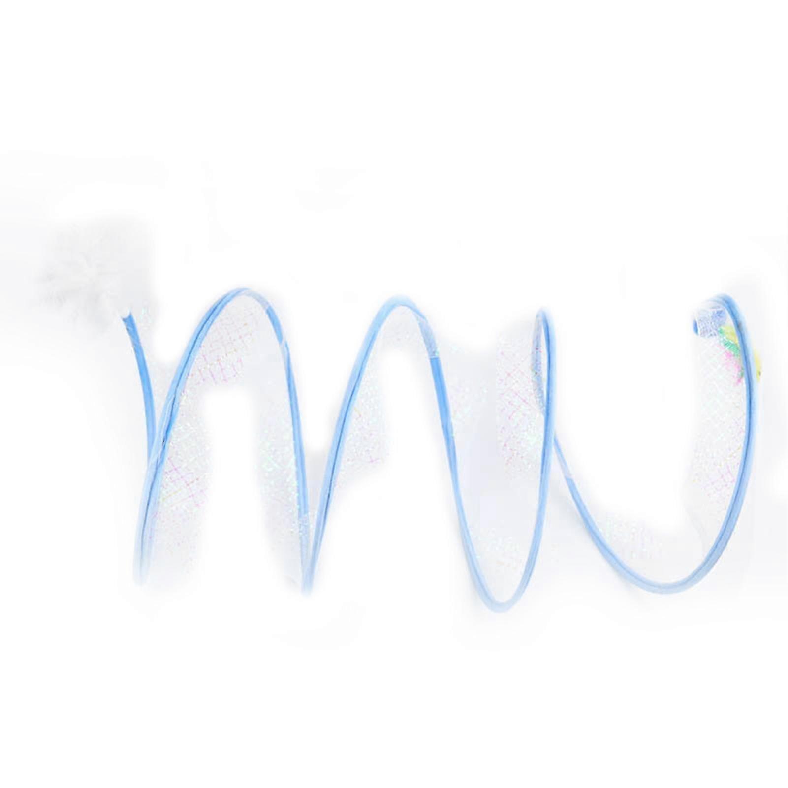 Cat Tunnel Toy with Feather Plush Ball Bell Mice Collapsible Play Tubes Relieve Boredom Interactive Toy Foldable Tunnel Puppy Kitten Rabbit Teaser Toy