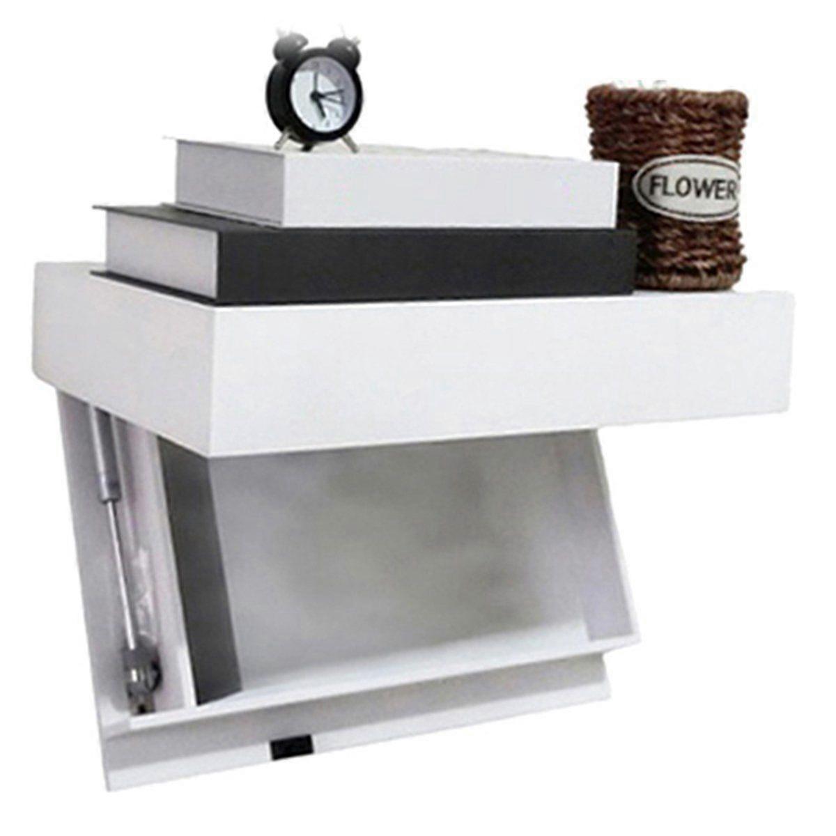 Magic Flap Wall Shelf with Hidden Secret Compartment Concealed Floating Shelf Wall-Mounted Storage Rack Hidden B