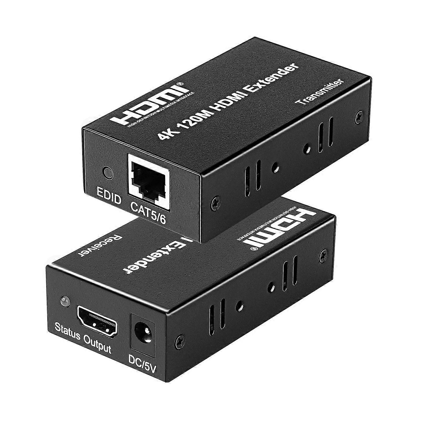 4K HDMI to RJ45 Network Extender, Distance: 120m (EU Plug)