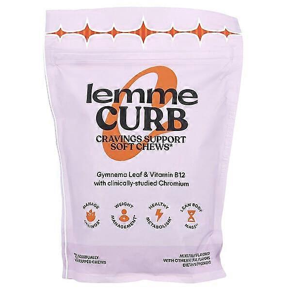 Lemme, Curb, Cravings & Lean Body Mass Support Soft Chews, Mixed Fruit, 30 Individually Wrapped Chews