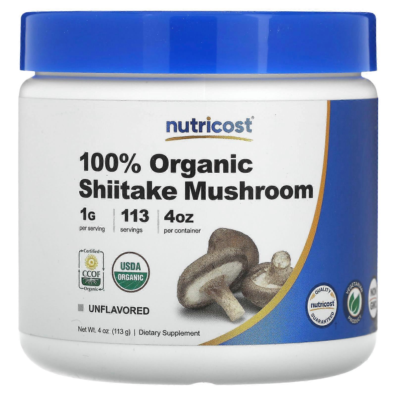 100% Organic Shiitake Mushroom, Unflavored, 4 oz (113 g)