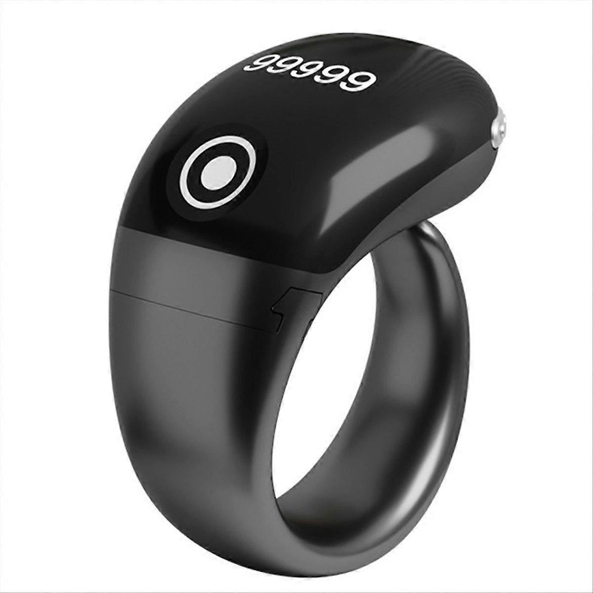 S7pro Electronic Finger Counter with OLED Display 0-99999 Ring Counter Type C Bluetooth APP Control Black