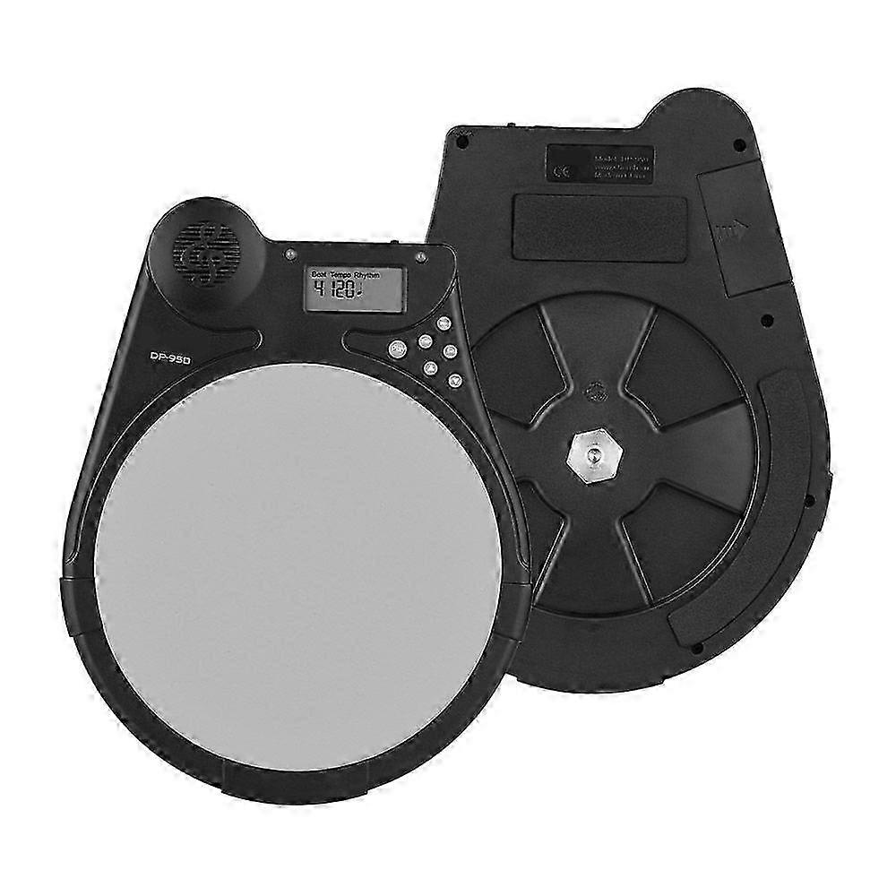 25-26 Cherub DP-950 Mute Drum Tutor Portable Digital Drum Practice Pad with 9 Preset Drum Styles 4 Training Modes Metronome Function LCD Dis