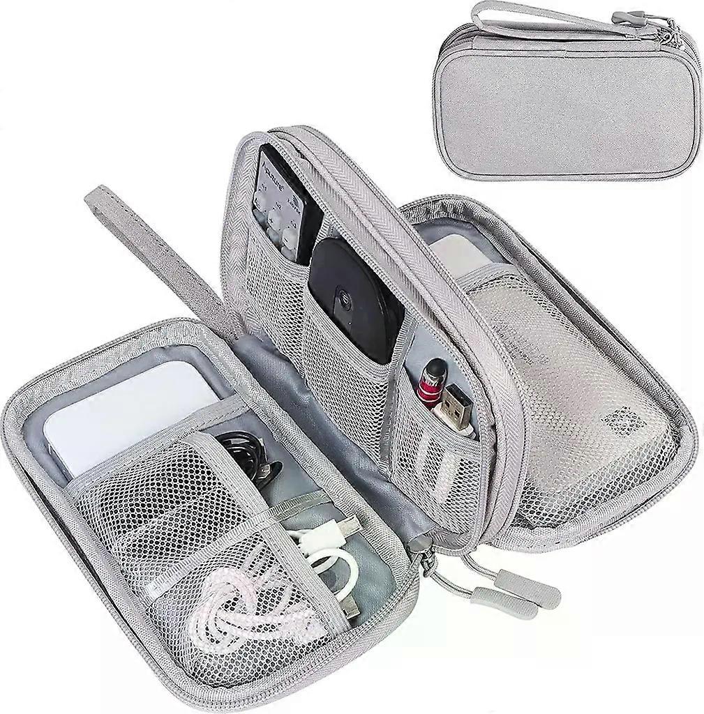 Cable bag, universal organizer for electronics, accessories, A0564 Gray