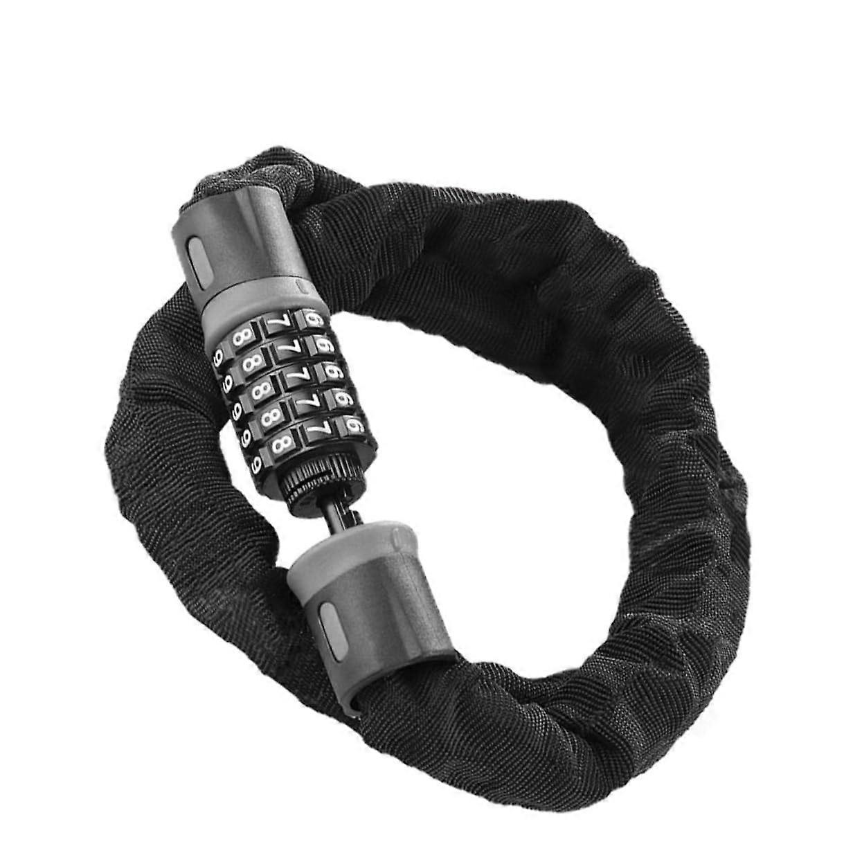 FivePassword Bike Code Lock AntiTheft Chain Security Lock 5Digit Combination Portable Bicycle With Random Color Head