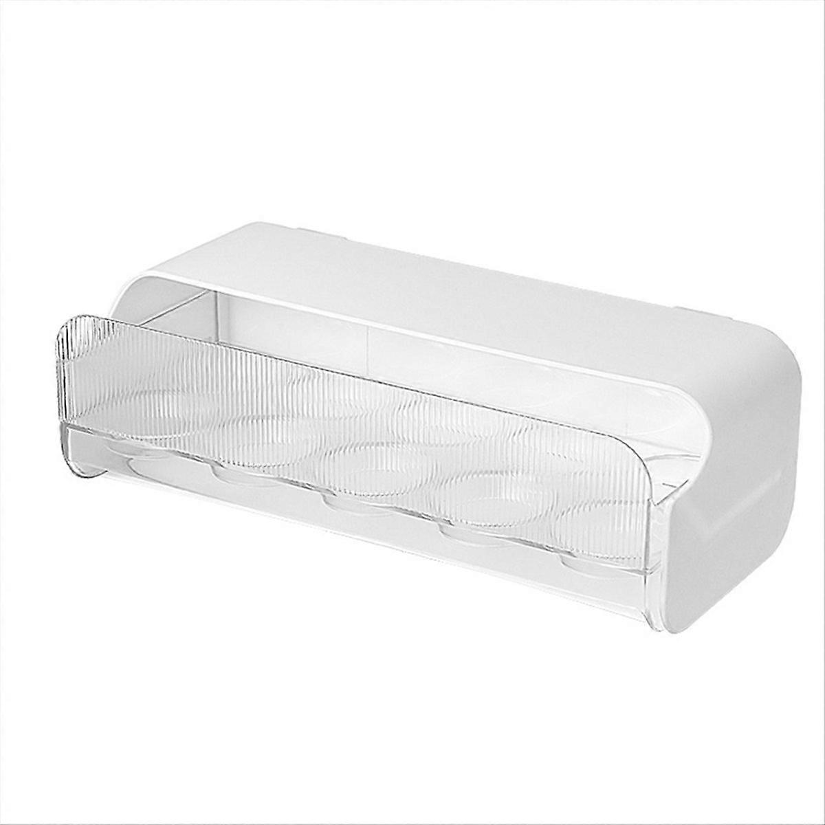 Wall Mounted Egg Rack 10Grids Refrigerator Side Door Drawer Type