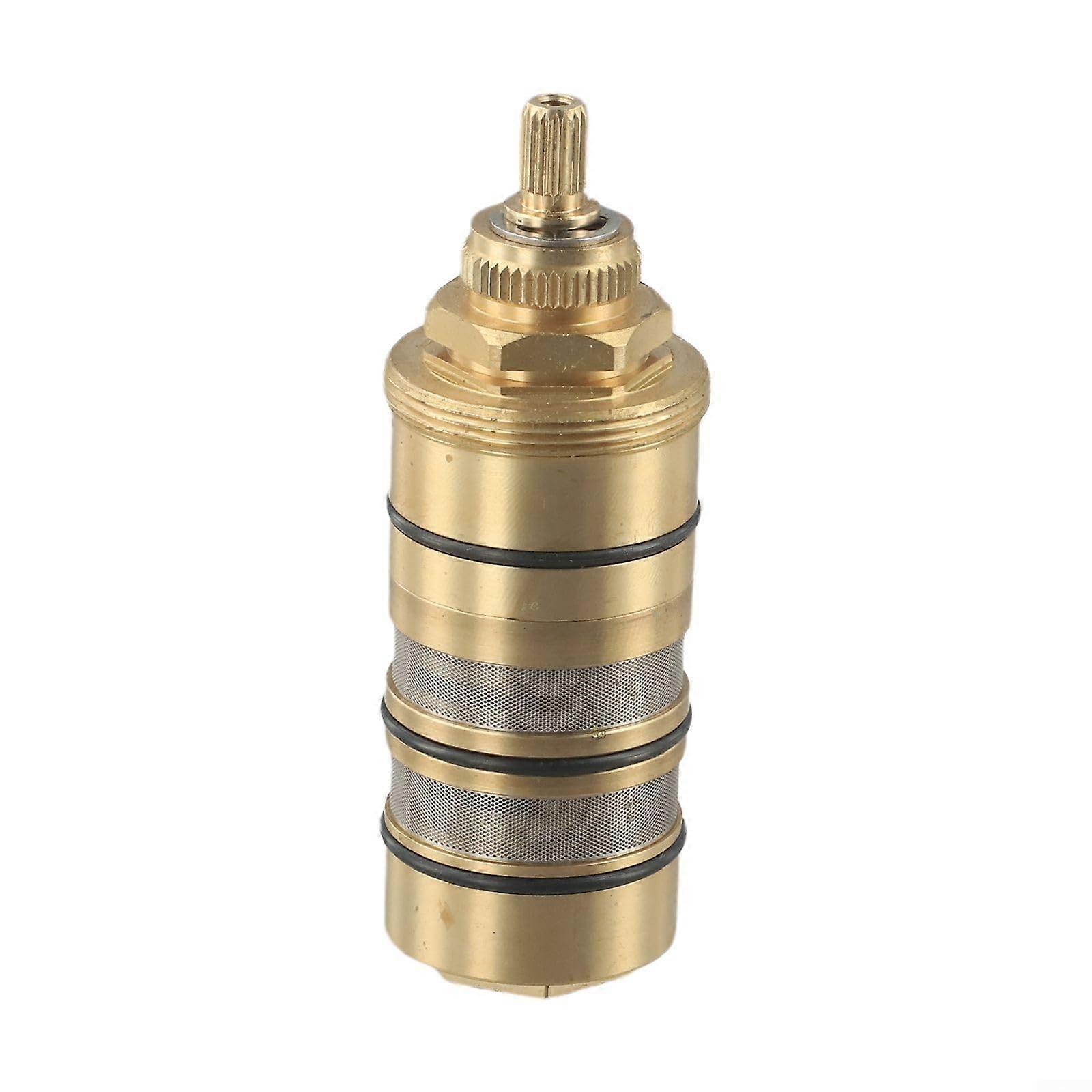Brass Replacement Thermostatic Cartridge for Shower Mixer Valve  AllCopper Core, 2048C, Gold