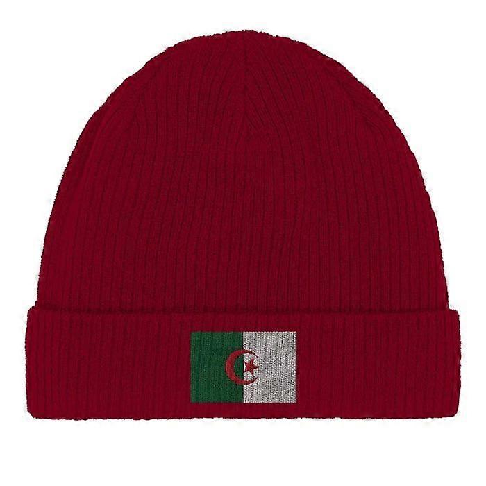 Cotton Cap – Flag of Algeria – Embroidery – Red