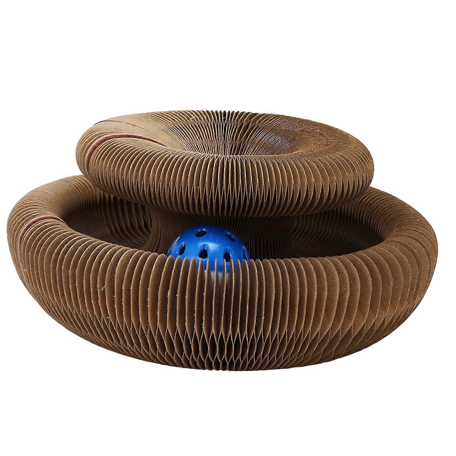 Foldable Cat Scratching Board Abrasion Resistant Magnetic Claw Grinding Cat Scratcher Pad with Catnip for Home 