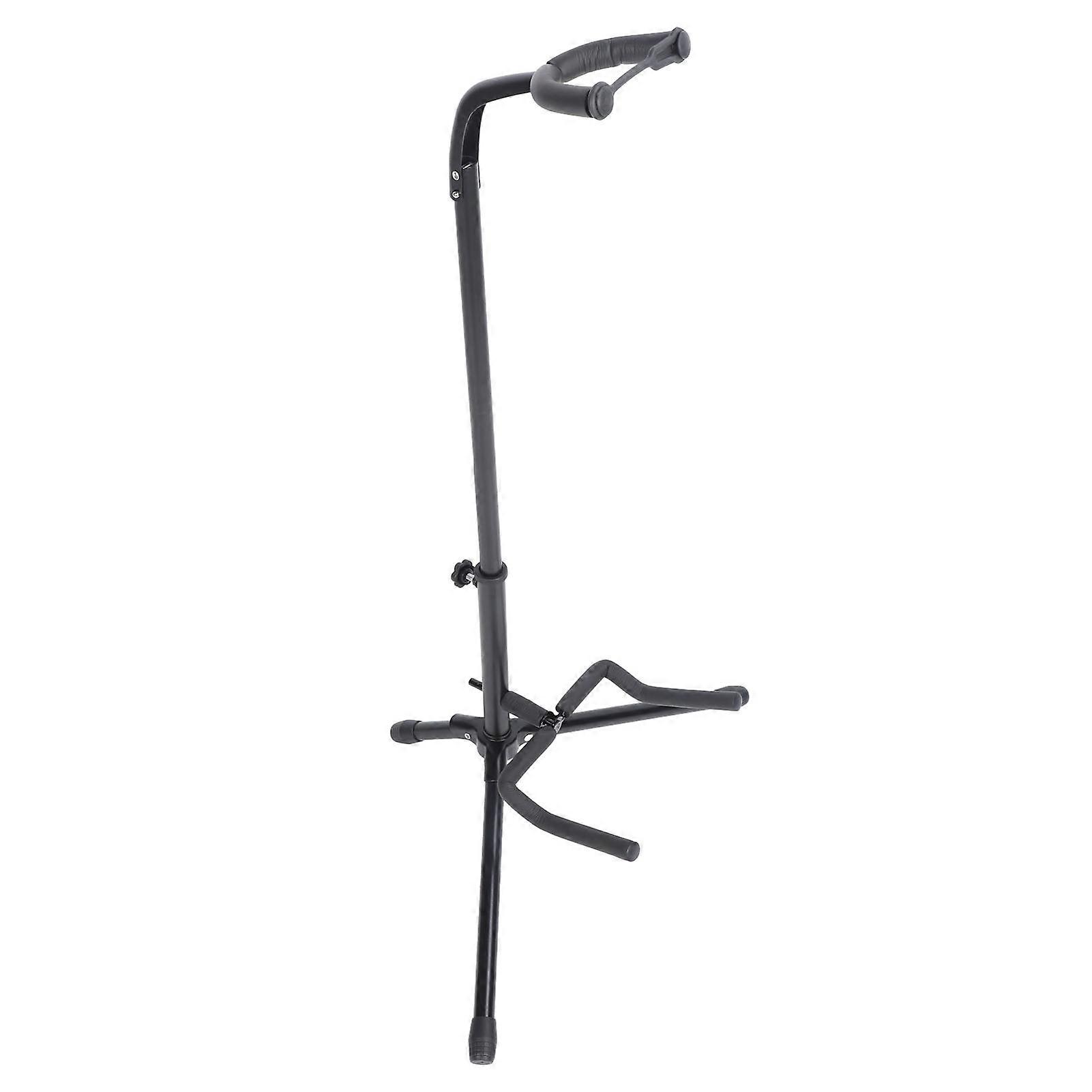 Sammenleggbar Stativ Gitar Stativ Jern Knott Justering Svart Gitar Gulvstativ For Hjem Butikker