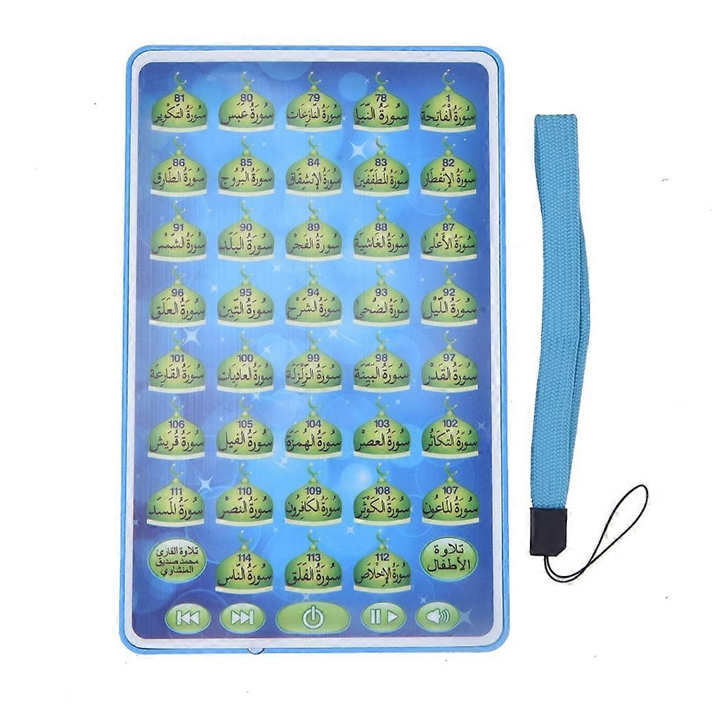 Children Intelligent Language Learning Arabic Reading Machine Pad Electronic Educational ToyBlue