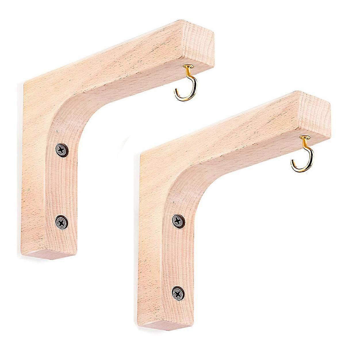 2pcs κρεμαστός γάντζος εγκαταστάσεων, κρεμάστρες εγκαταστάσεων εσωτερικά, ξύλινα κρεμαστά άγκιστρα καλαθιών για τα εσωτερικά καλάθια λουλουδιών-haoyi