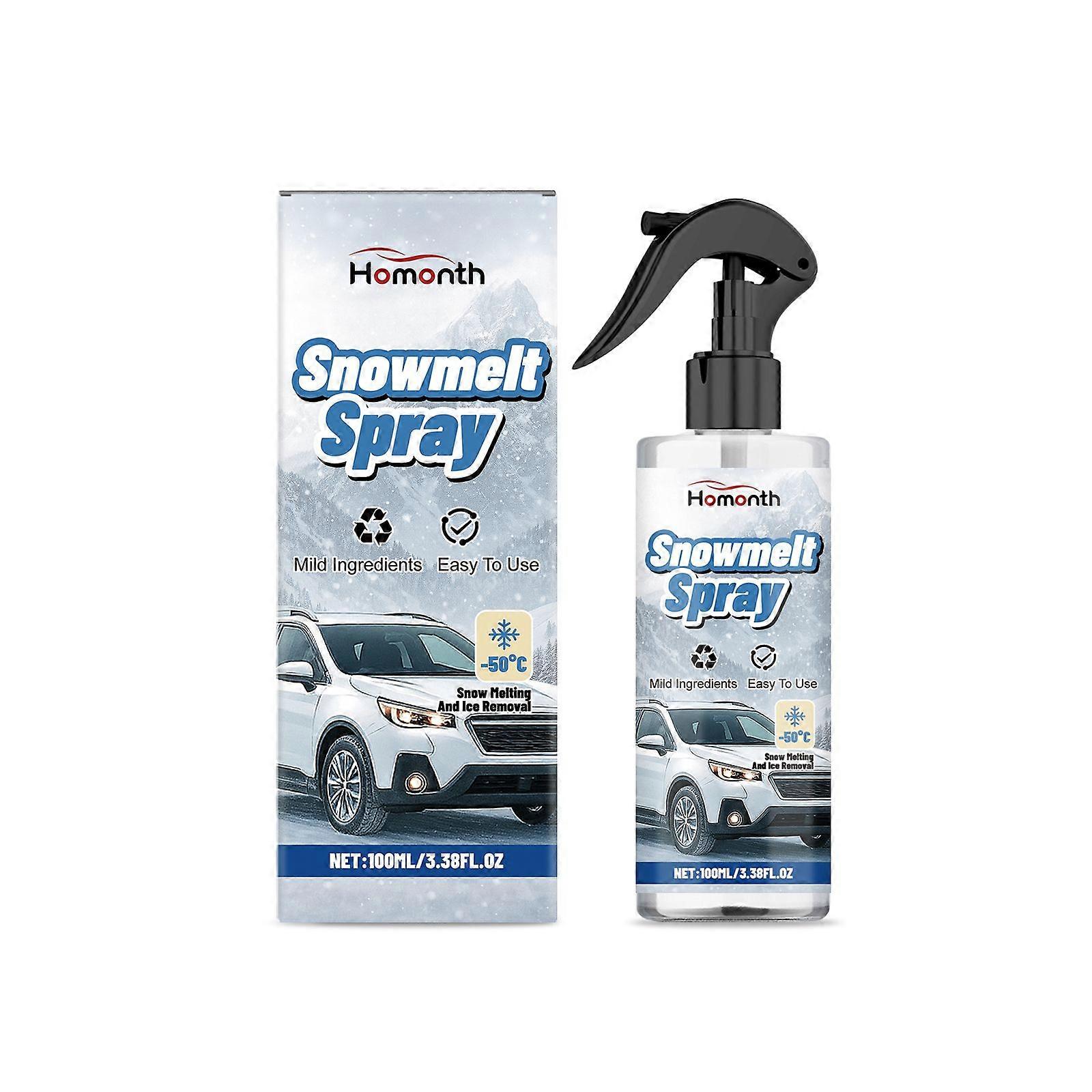 Homonth Car Snow-Melting Spray For Cold Weather Frost Prevention And Quick Melting Is Suitable For Car Windows And Refrigerator Glass Surfaces