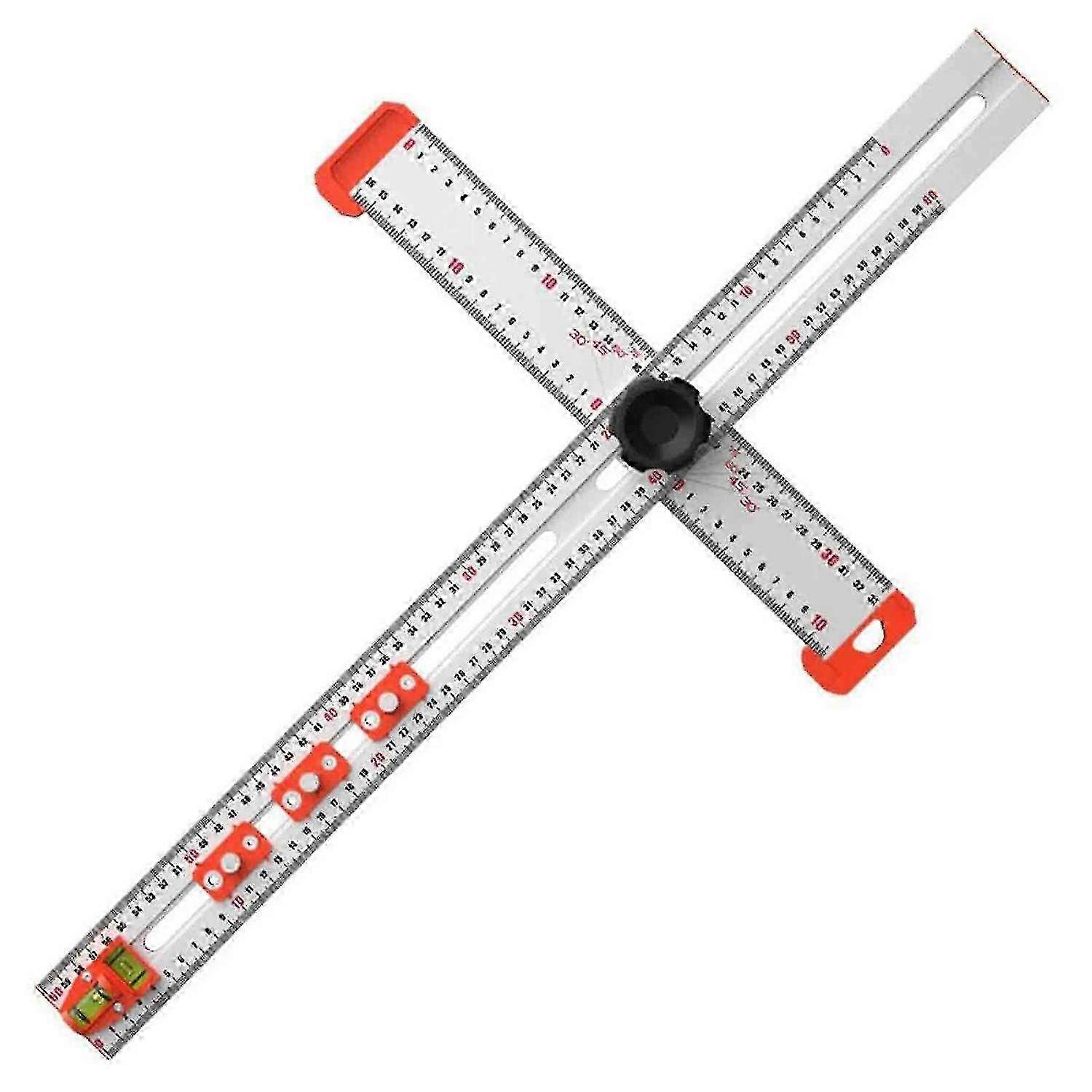 2 in1 Drilling Positioning Ruler High Precisions Angle Woodworking Tool