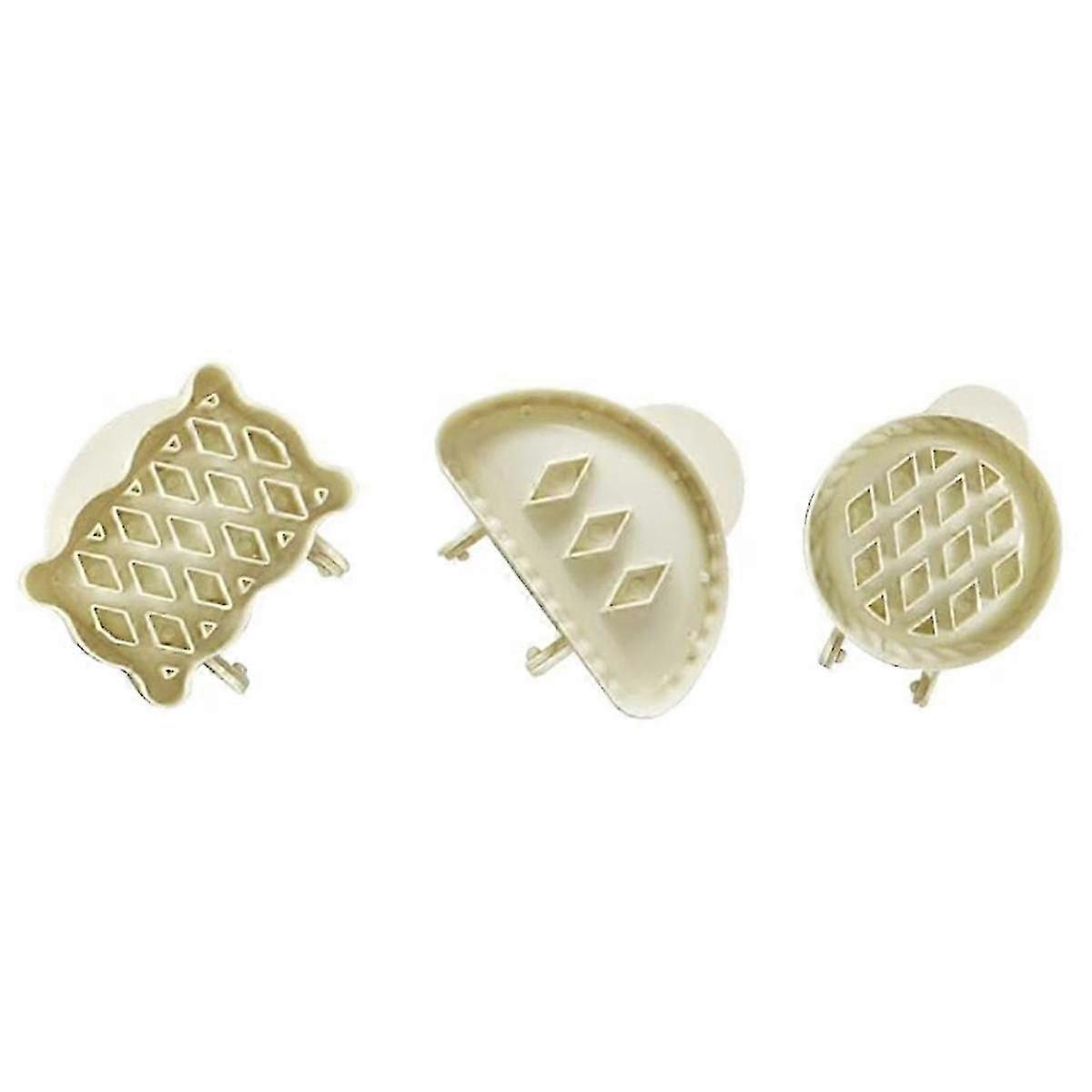 Mini Hand Pie Mold Set with Lattice Pocket Pie Pattern - ABS Plastic Dough Molds for Baking