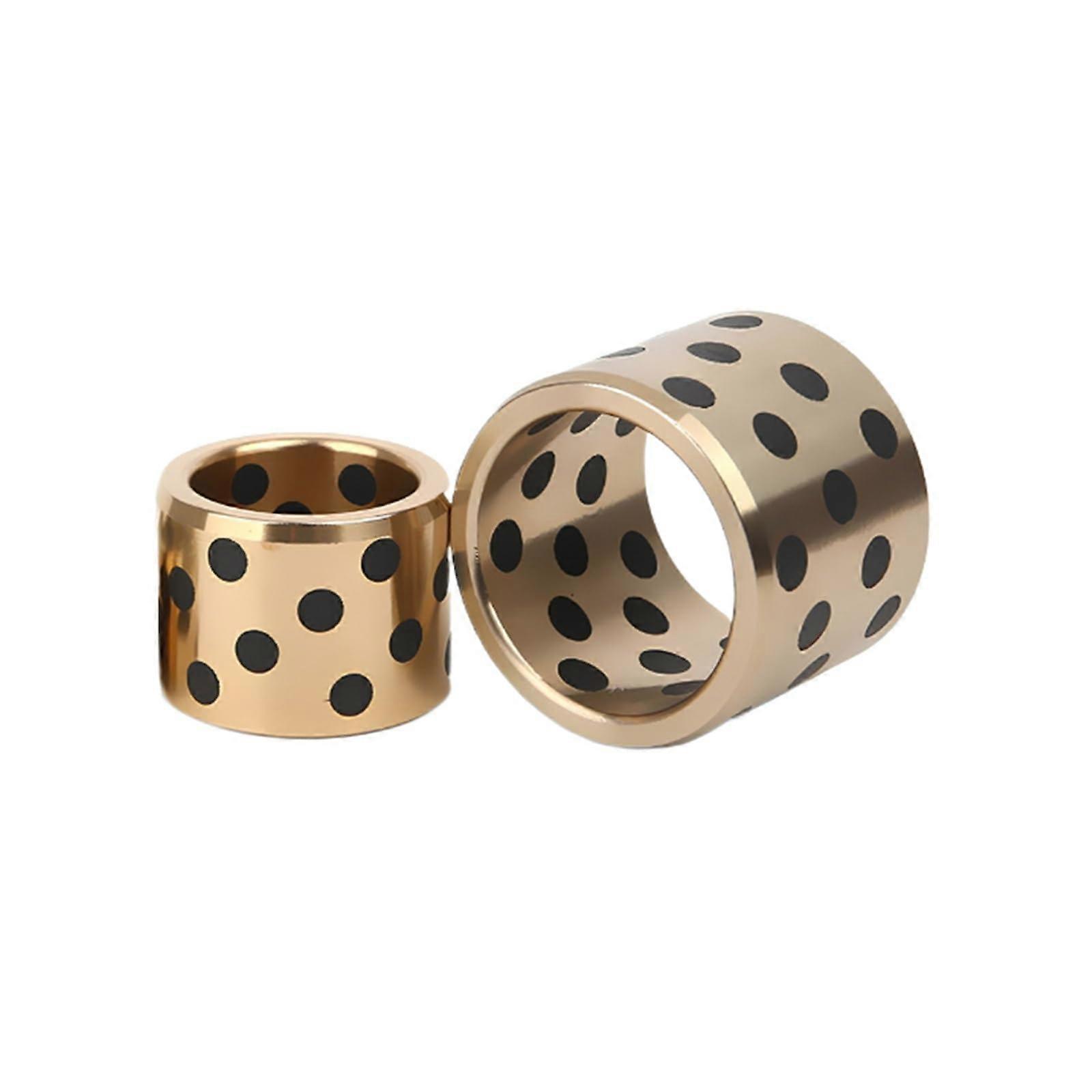 Graphite Brass Bearing Inner Diameter 10mm Outer Diameter 14mm Length 20mm Straight Column SelfLubricating