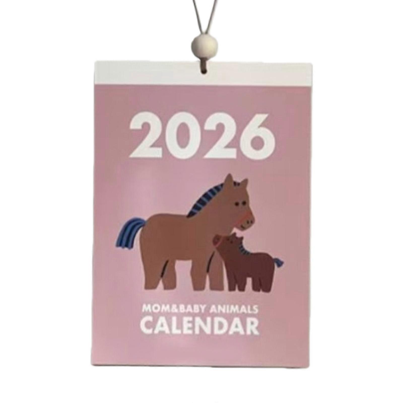 2026 Monthly Organiser Calendar With Reinforced Krafts Cord Binding 13 Removable Pages Photo Backdrops Calendar  Pink