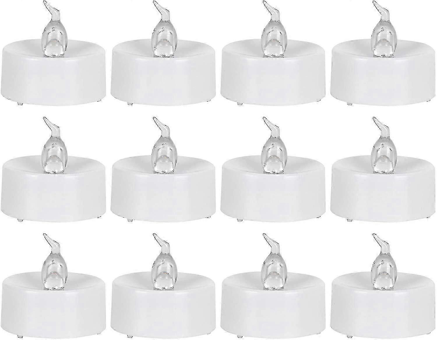 Led Candle Light Smart Timing,built-in Button Battery Warm White 12pcs Y
