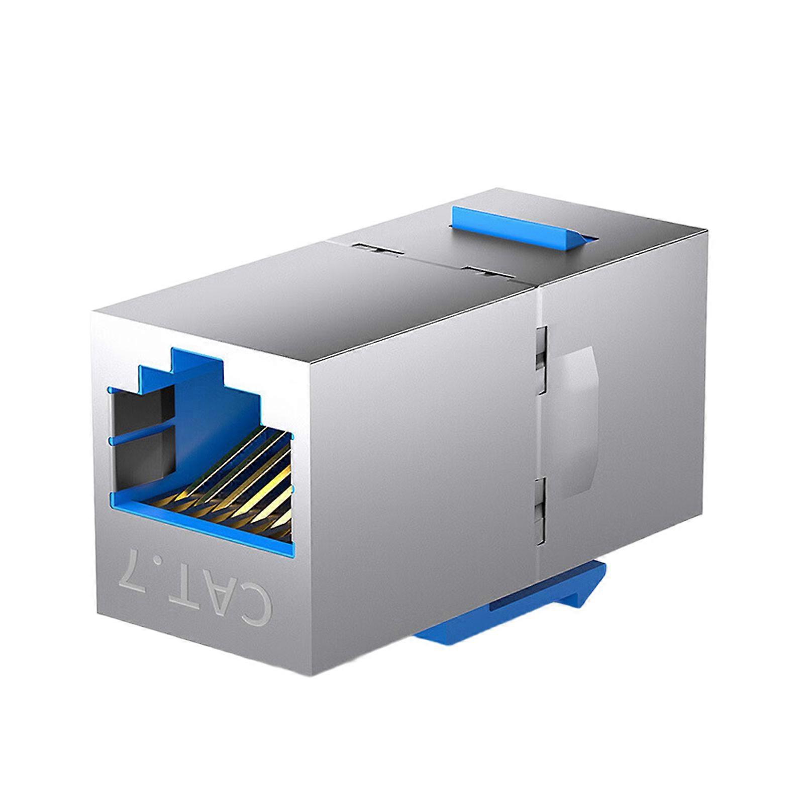 Heavy Duty Metal RJ45 Networking Coupler 10Gbps Shielded Design LAN Adapter For Reliable Data Transfer Panel Installation Multicolor