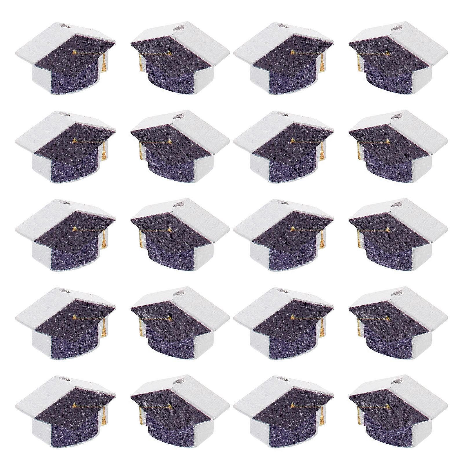 Small Graduation Caps for Craft 50Pcs Doctoral Beads Dark Blue