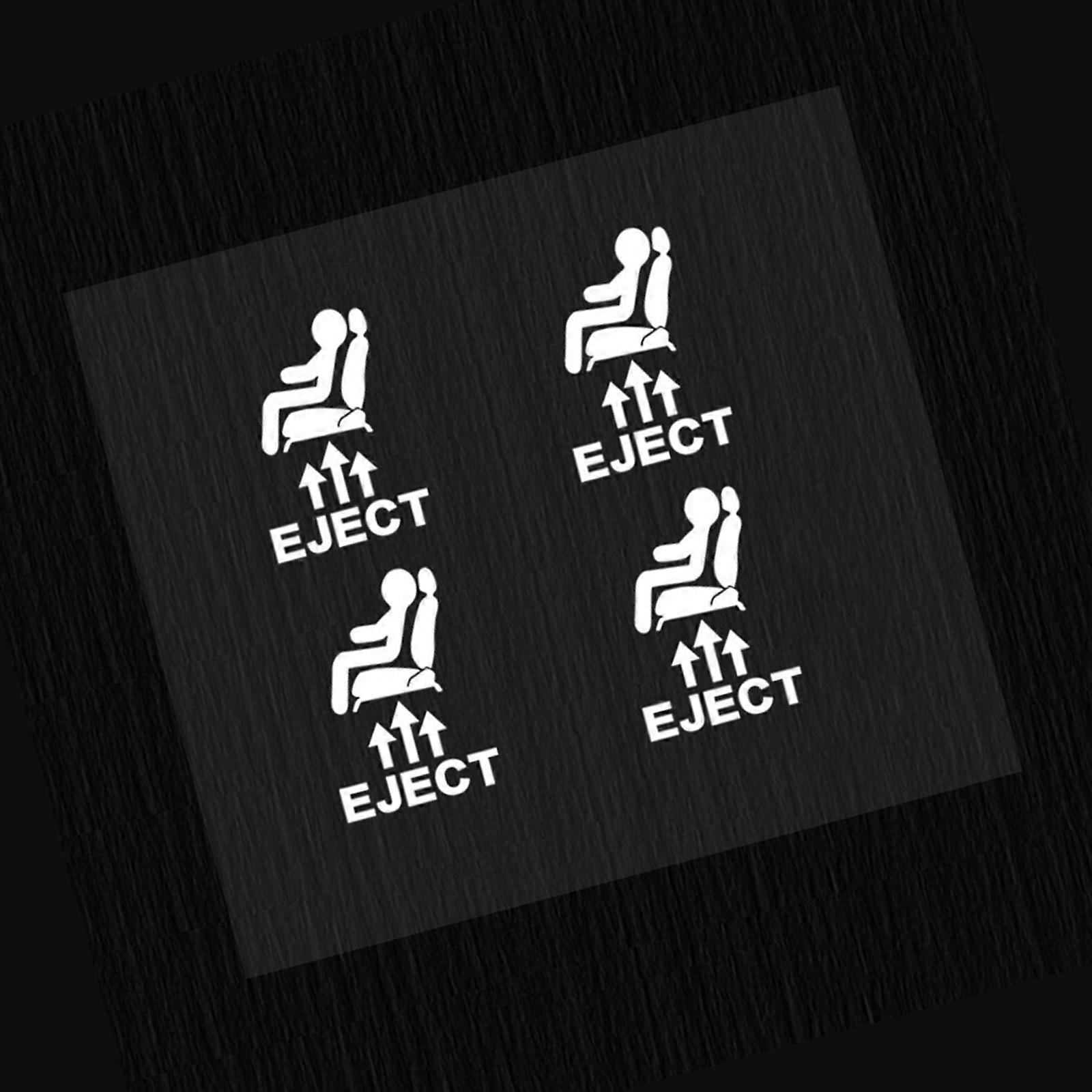 4PCS Upgrades Car Key Stickers White Universal Adhesive Decals Smooth Installation for Blank Dashboard Buttons Use Multicolor