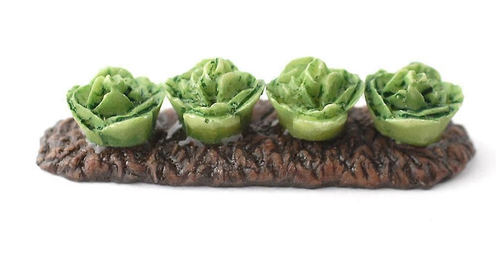Dolls House Row Of Cabbage In Ground Miniature Vegetables Garden Accessory 