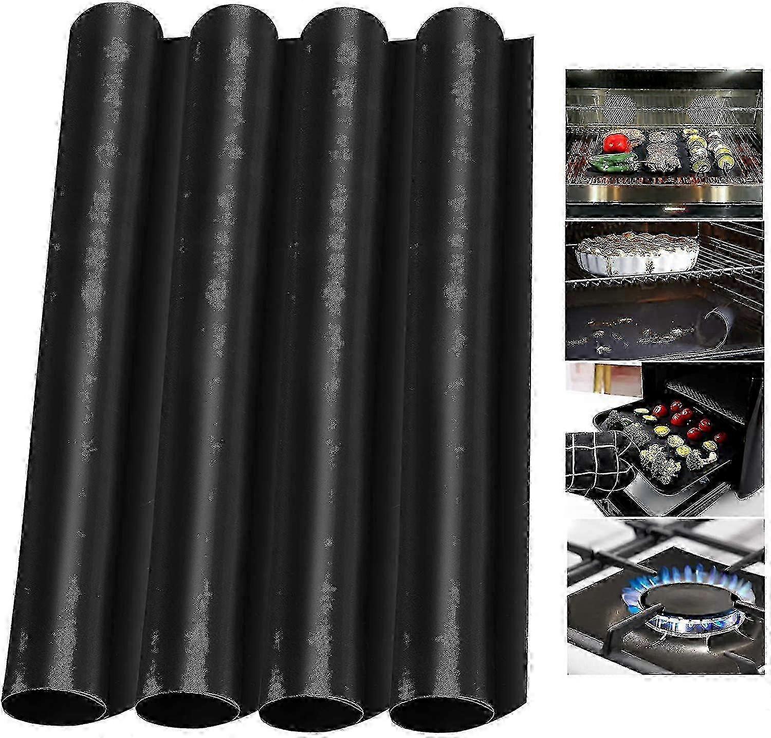 4 Pack Oven Liners Mats ,reusable Non Stick Oven Protector Liner