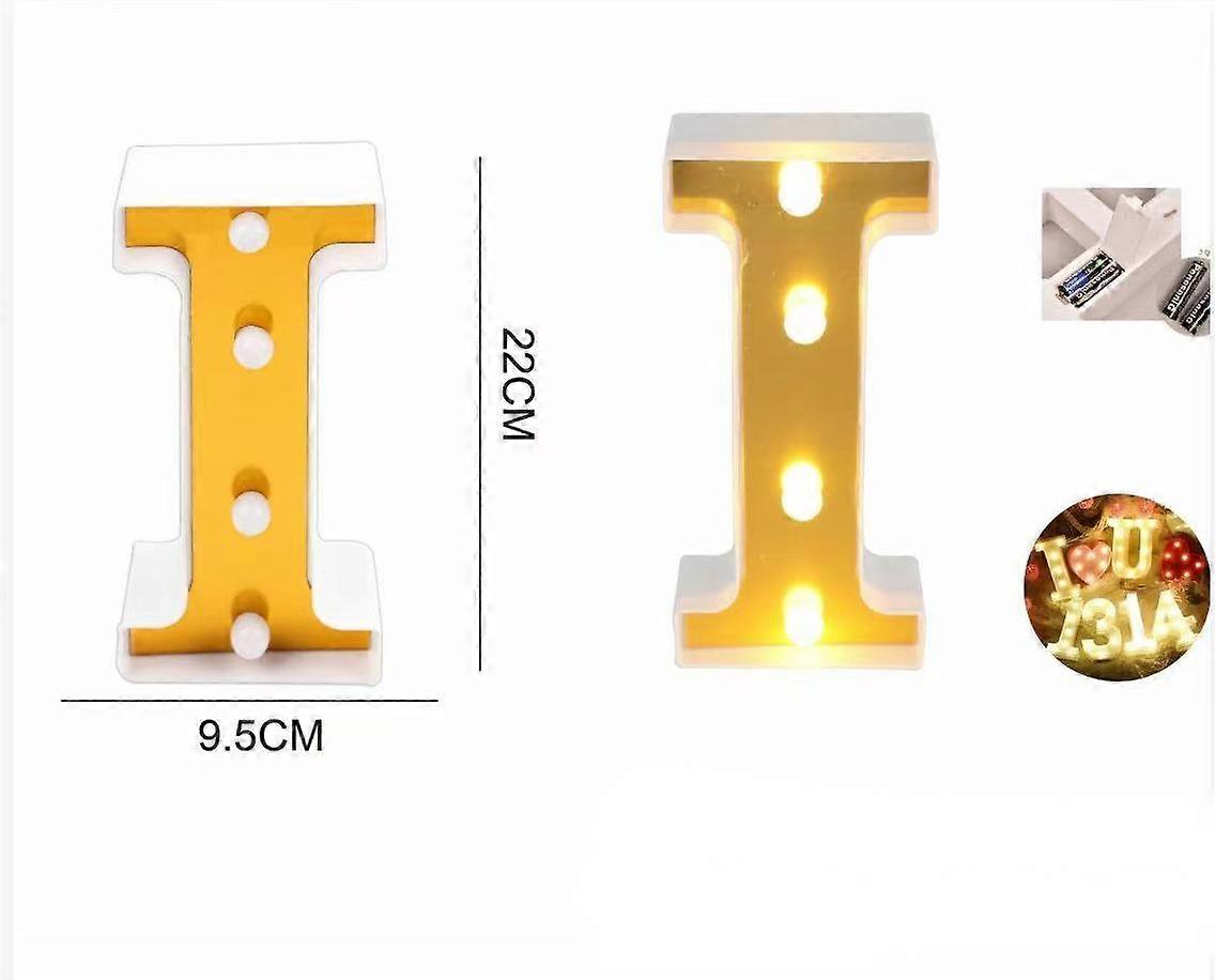22CM Gold LED Letter Light with Brilliant Illumination and Waterproof Marquee Design