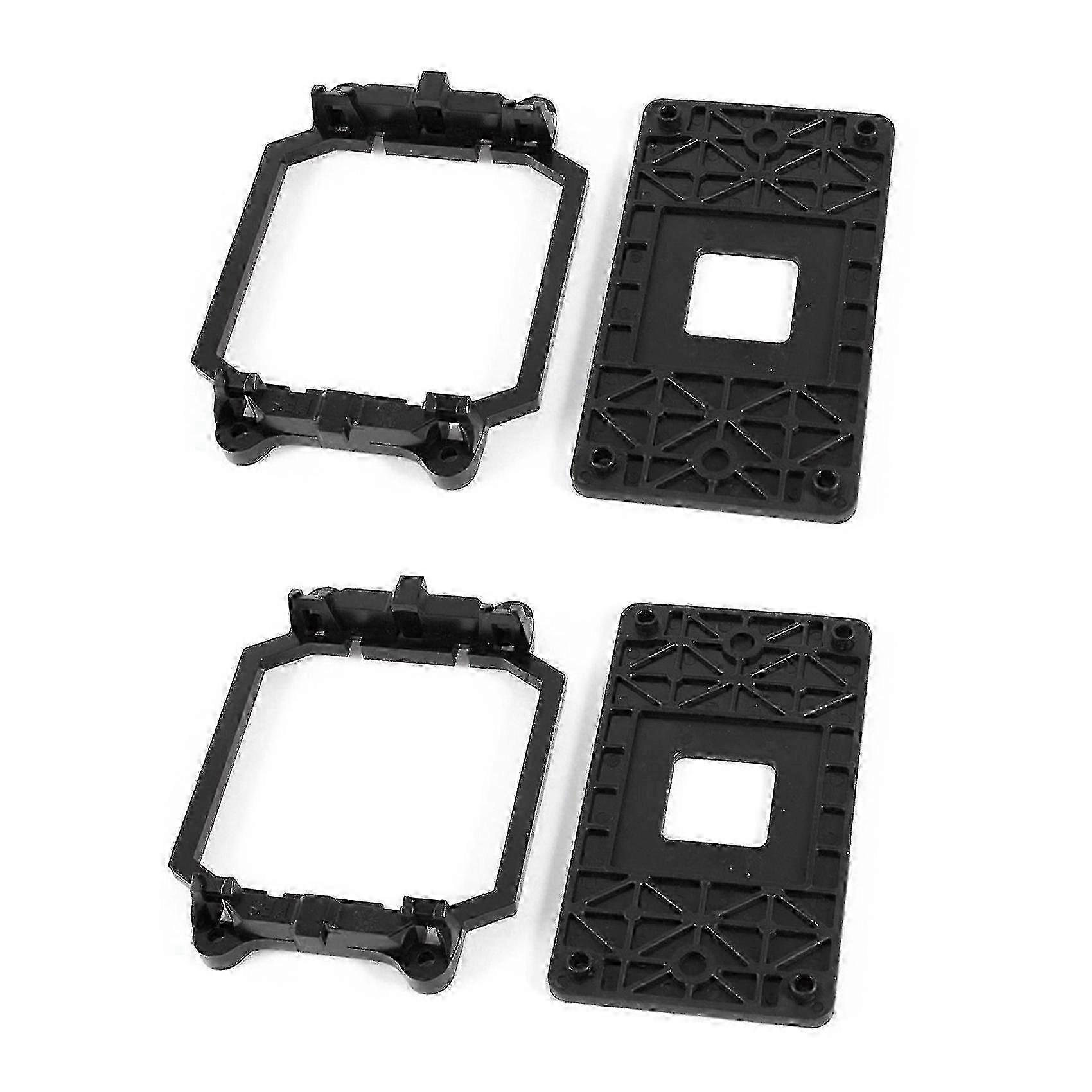 2x Cpu Fan Base Black Plastic For Amd Am2 Am3 Socket