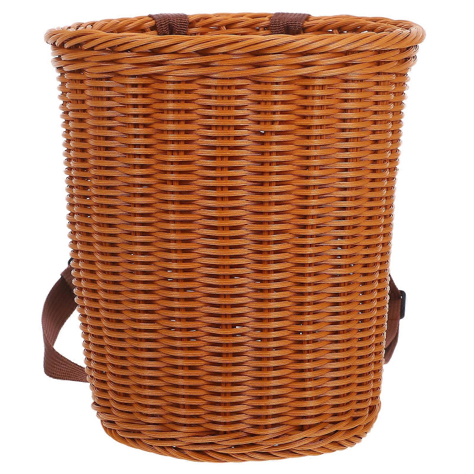 Picnic Basket Handmade Woven Backpack with Shoulder Straps for Camping