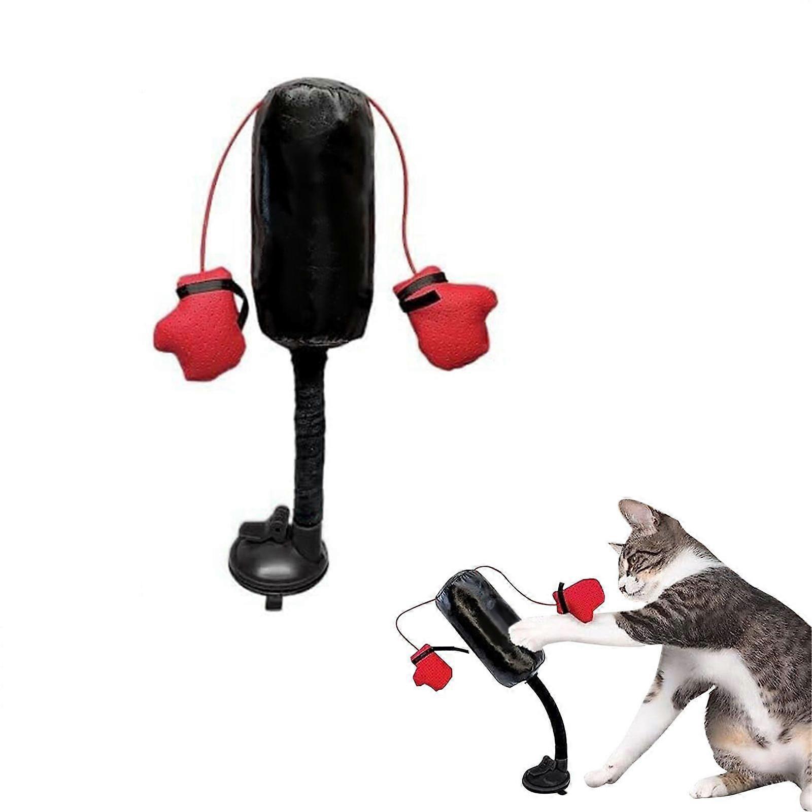 Upgraded 14in Cat Punching Bag Toy Interactive Bat A Bout Catnip Cat Toy