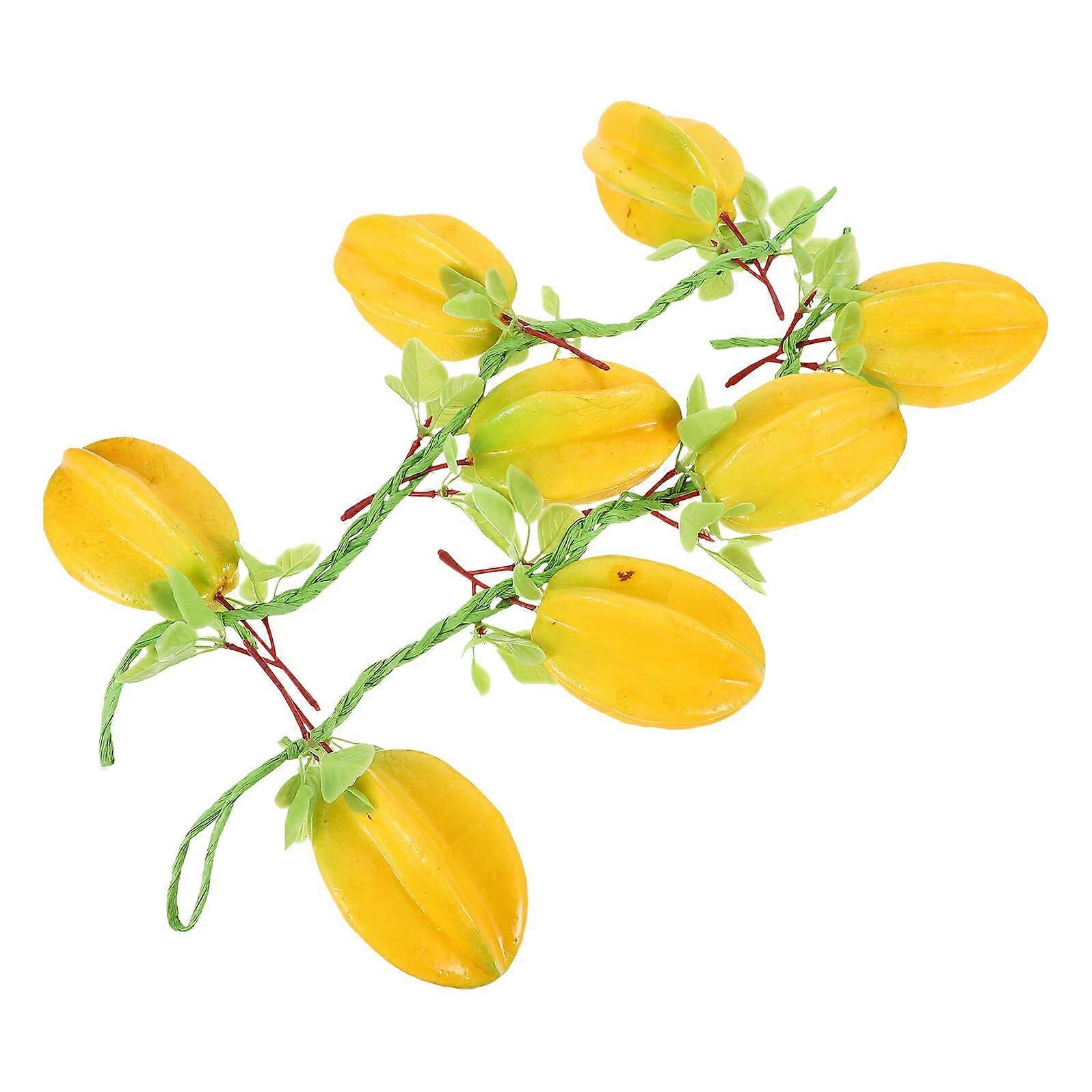 2 Pack Lifelike Fake Fruit Hanging Garland Strings for Kitchen Decor, Teaching and Cognitive Models