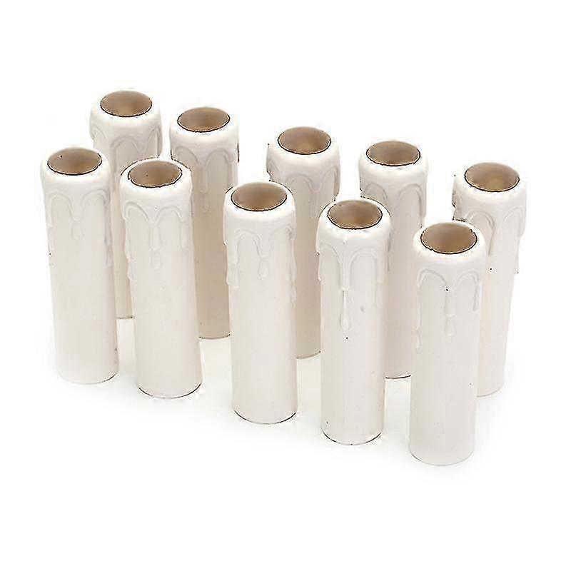 10pcs Plastic Candle Effect Tubes for Chandelier Bulb Covers Sleeves