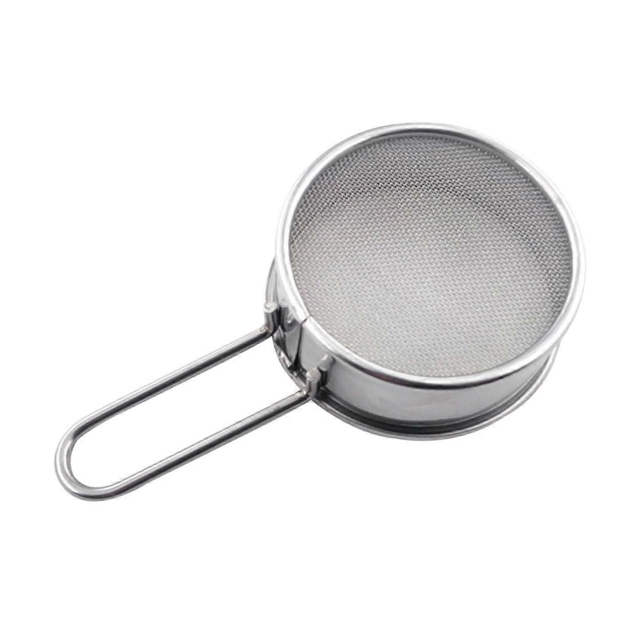 Stainless Steel Flour Sifter with Fine Mesh Handheld Baking Strainer for Easy Sifting and Filtering