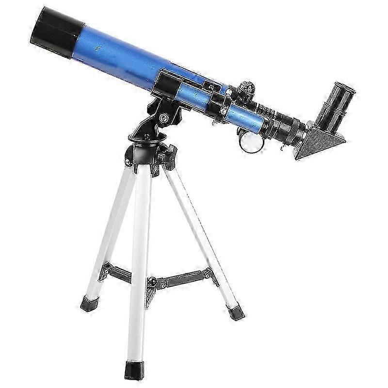 Telescope for Kids Beginners Astronomy Portable Astronomical Telescopes Refractor with Finderscope Compass and Tripod,(Blue)