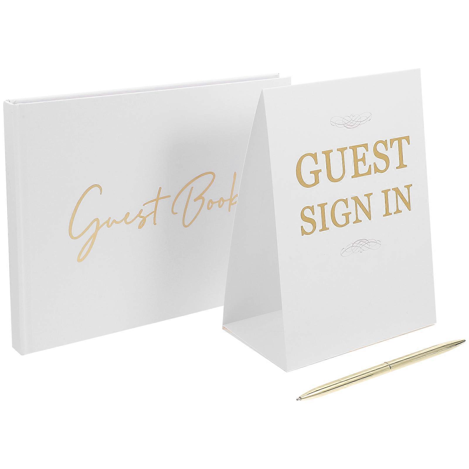 Guest Book Registration Notebook Set for Home Use 1Set Stylish Multi Color