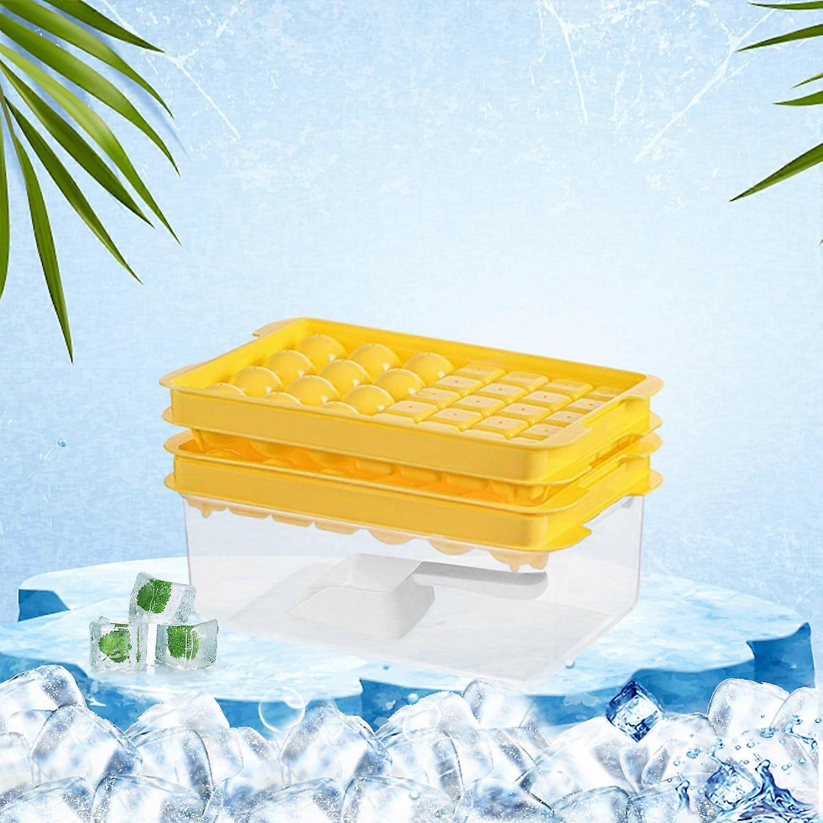 LOOPSUN Valentine's Clearance 2024! Dual-layer ice storage box with cover, compatible with ice pellets, circular balls, lattice shovels
