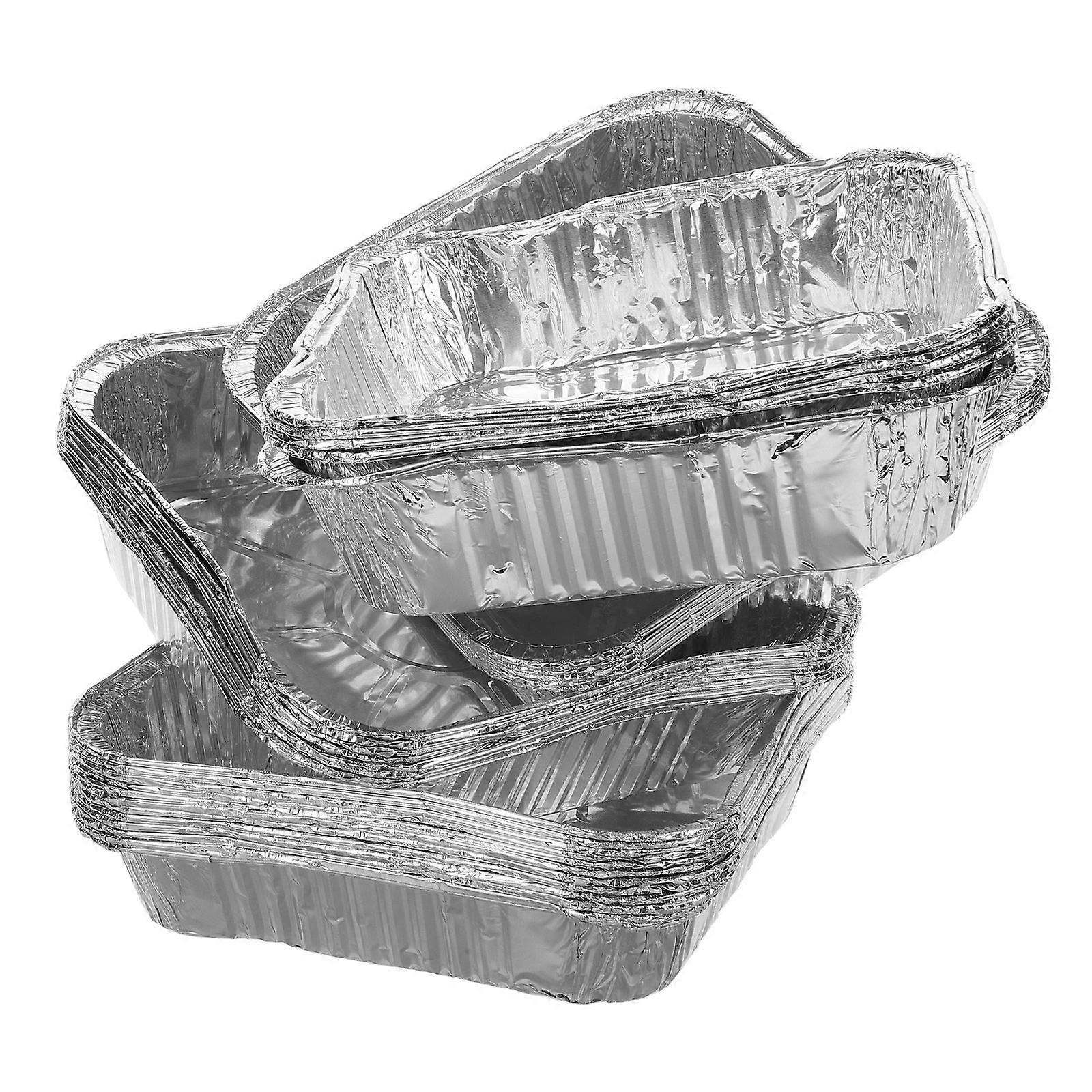 Foil Baking Pans Aluminum Disposable Bakeware for Baking Use 30Pcs Silver