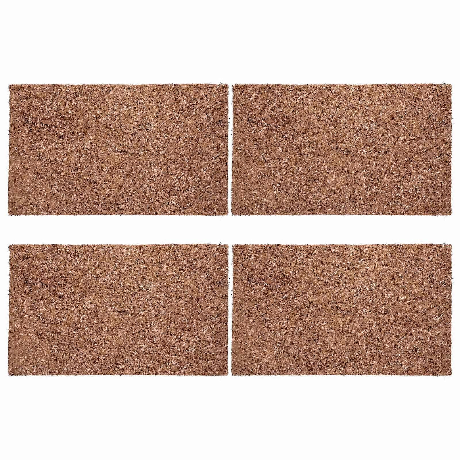 Bearded Dragon Mat Natural Coconuts Fiber Carpet for Reptile 4Pcs Set